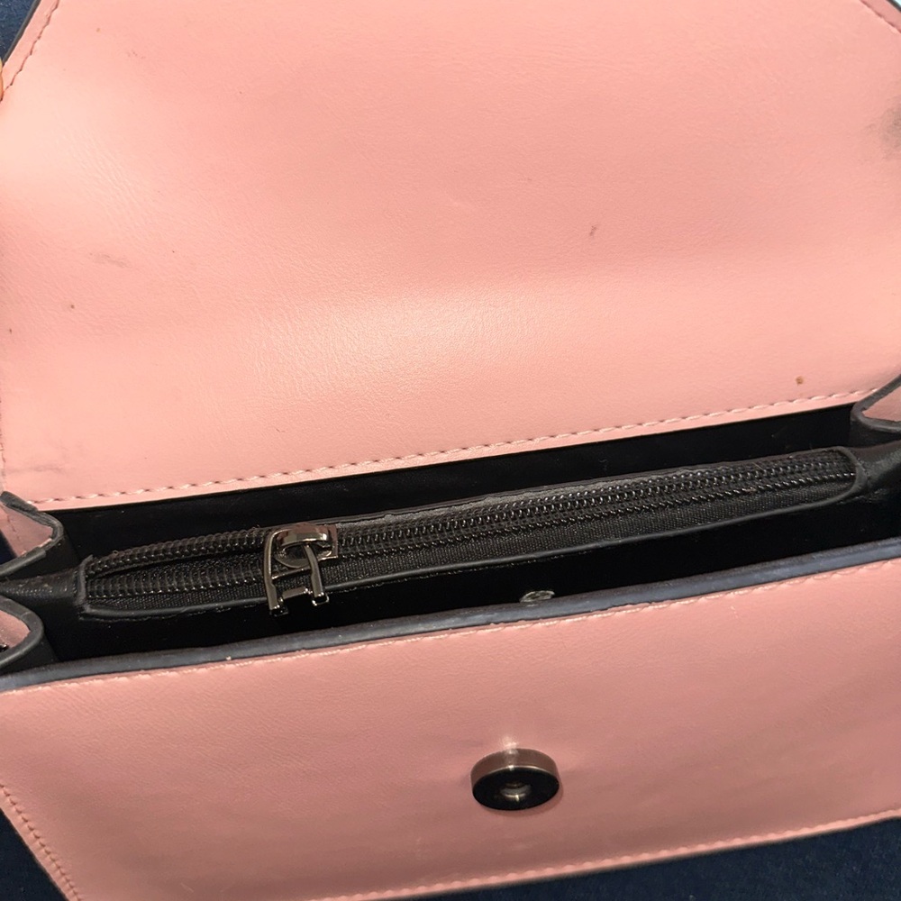 Pink Crossbody Bag with Chain Strap - Picture 8 of 8